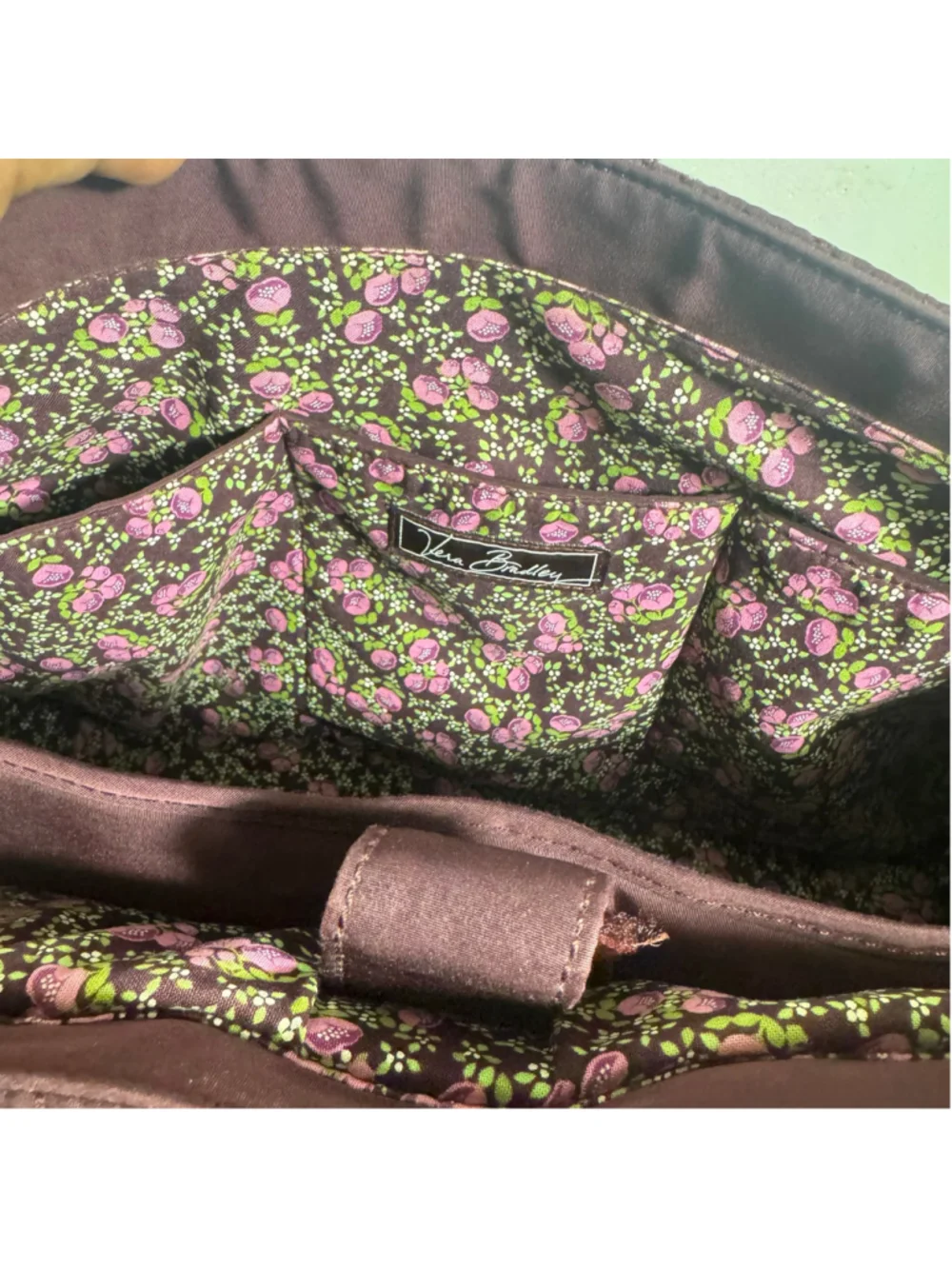 Vera Bradley Retired Plum Purple Quilted Microfiber Laptop Attache Bag